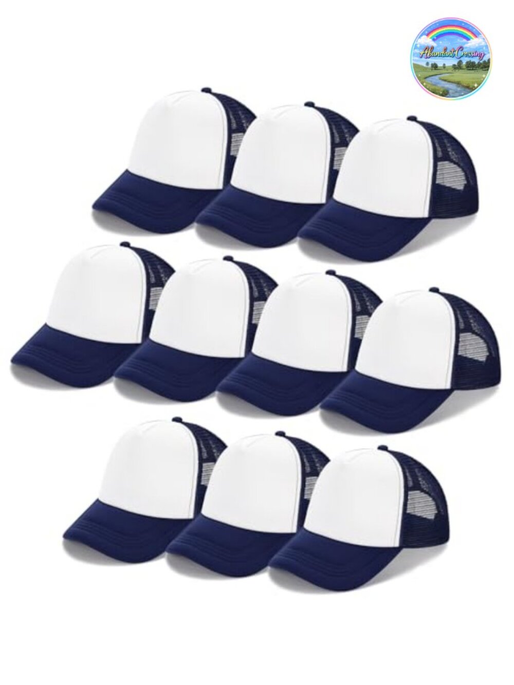 Trucker Hat Mesh Sublimation Blank Adjustable Baseball Caps Men 10 Pack